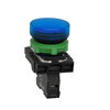 Pilot light, Harmony XB5, grey plastic, blue, 22mm, universal LED, plain lens, 24V AC DC