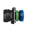 Pilot light, Harmony XB5, grey plastic, blue, 22mm, universal LED, plain lens, 24V AC DC