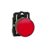 Pilot light, Harmony XB5, grey plastic, red, 22mm, universal LED, plain lens, 230...240V AC