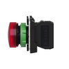 Pilot light, Harmony XB5, grey plastic, red, 22mm, universal LED, plain lens, 230...240V AC