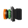 Pilot light, Harmony XB5, grey plastic, orange, 22mm, universal LED, plain lens, 230...240V AC