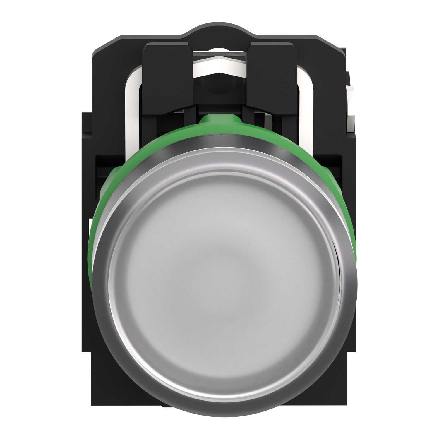 Illuminated push button, Harmony XB5, plastic, white flush, 22mm, universal LED, plain lens, 1NO, 24V AC DC – Image 4 of 9