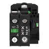 Illuminated push button, Harmony XB5, plastic, white flush, 22mm, universal LED, plain lens, 1NO, 24V AC DC