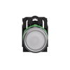 Illuminated push button, Harmony XB5, plastic, white flush, 22mm, universal LED, plain lens, 1NO + 1NC, 24V AC DC