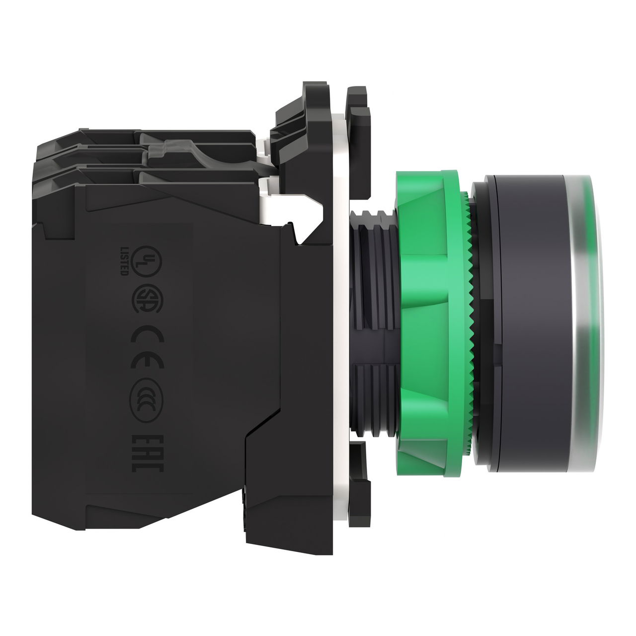 Illuminated push button, Harmony XB5, plastic, green flush, 22mm, universal LED, plain lens, 2NO, 24V AC DC – Image 6 of 9