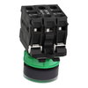 Illuminated push button, Harmony XB5, plastic, green flush, 22mm, universal LED, plain lens, 2NO, 24V AC DC