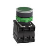 Leuchtdrucktaster, Harmony XB5, Kunststoff, grün, 22mm, universelle LED, glatte Kalotte, 1S + 1Ö, 110-120V AC