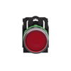 Illuminated push button, Harmony XB5, plastic, red flush, 22mm, universal LED, plain lens, 1NO + 1NC, 24V AC DC