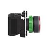 Illuminated push button, Harmony XB5, plastic, red flush, 22mm, universal LED, plain lens, 1NO + 1NC, 24V AC DC