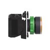 Illuminated push button, Harmony XB5, plastic, orange flush, 22mm, universal LED, plain lens, 1NO + 1NC, 24V AC DC