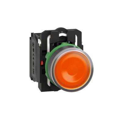 Lamptryckknapp gul Led 24 V