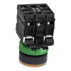 Illuminated push button, Harmony XB5, plastic, orange flush, 22mm, universal LED, plain lens, 1NO + 1NC, 24V AC DC