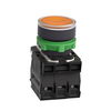Illuminated push button, Harmony XB5, plastic, orange flush, 22mm, universal LED, plain lens, 1NO + 1NC, 230...240V AC