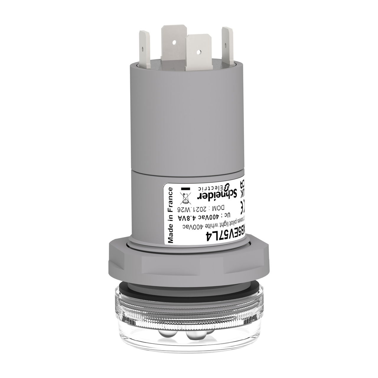 Pilot light 3 phases voltage, indicator with 3 LED, white, 400 V AC – Image 5 of 9