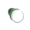 Monolithic pilot light, Harmony XB5, grey plastic, white, 22mm, universal LED, plain lens, 24V AC DC