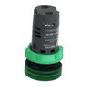 Monolithic pilot light, Harmony XB5, grey plastic, green, 22mm, universal LED, plain lens, 24V AC DC