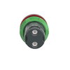 Monolithic pilot light, Harmony XB5, grey plastic, red, 22mm, universal LED, plain lens, 24V AC DC