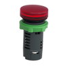 Monolithic pilot light, Harmony XB5, grey plastic, red, 22mm, universal LED, plain lens, 24V AC DC