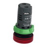 Monolithic pilot light, Harmony XB5, grey plastic, red, 22mm, universal LED, plain lens, 24V AC DC