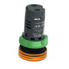 Monolithic pilot light, Harmony XB5, grey plastic, orange, 22mm, universal LED, plain lens, 24V AC DC