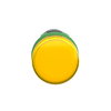 Pilot light, Harmony XB5, grey plastic, yellow, 22mm, universal LED, plain lens, 110…120V AC