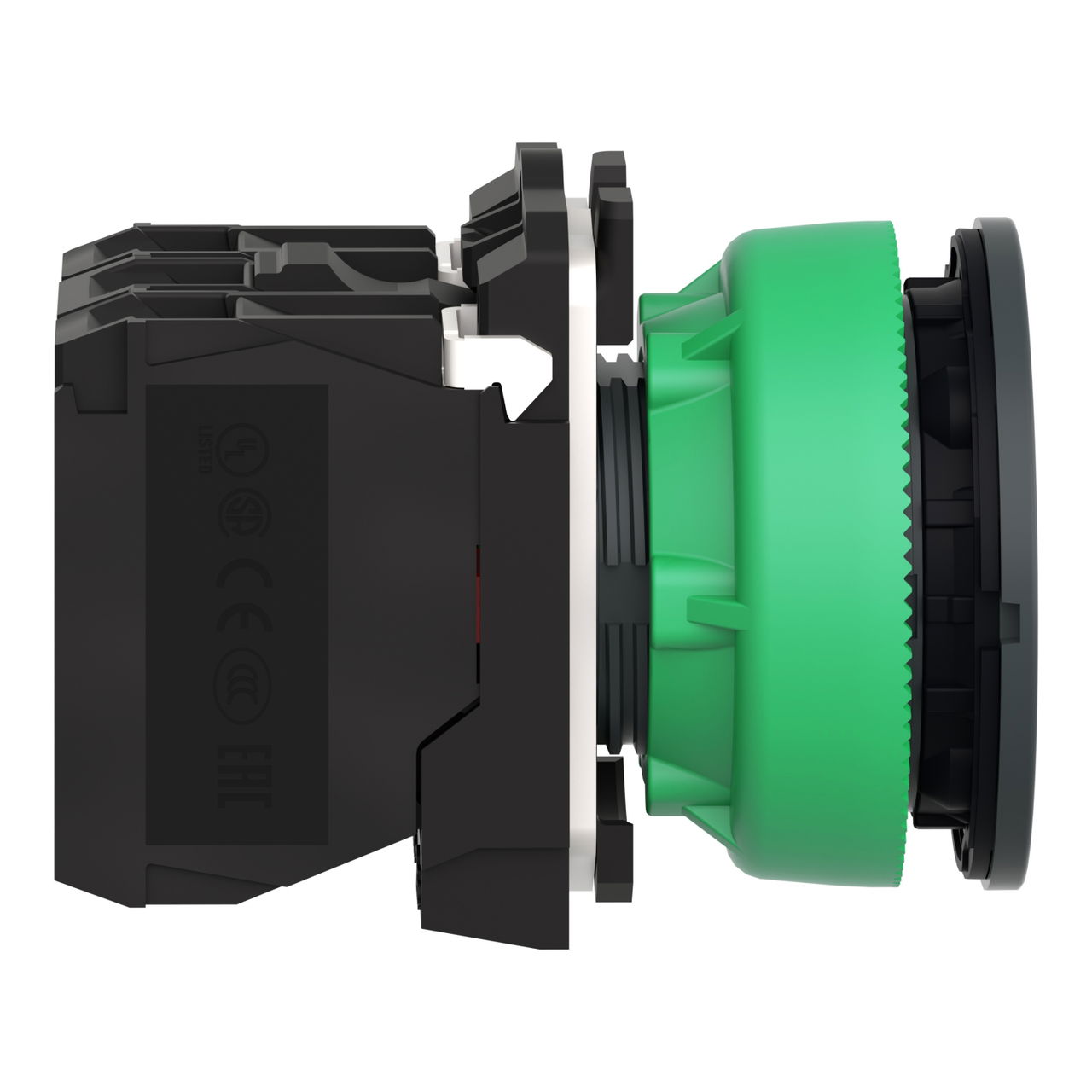 Illuminated push button, Harmony XB5, plastic, green, 30mm, universal LED, 1NO + 1NC, 110...120V AC – Image 6 of 10