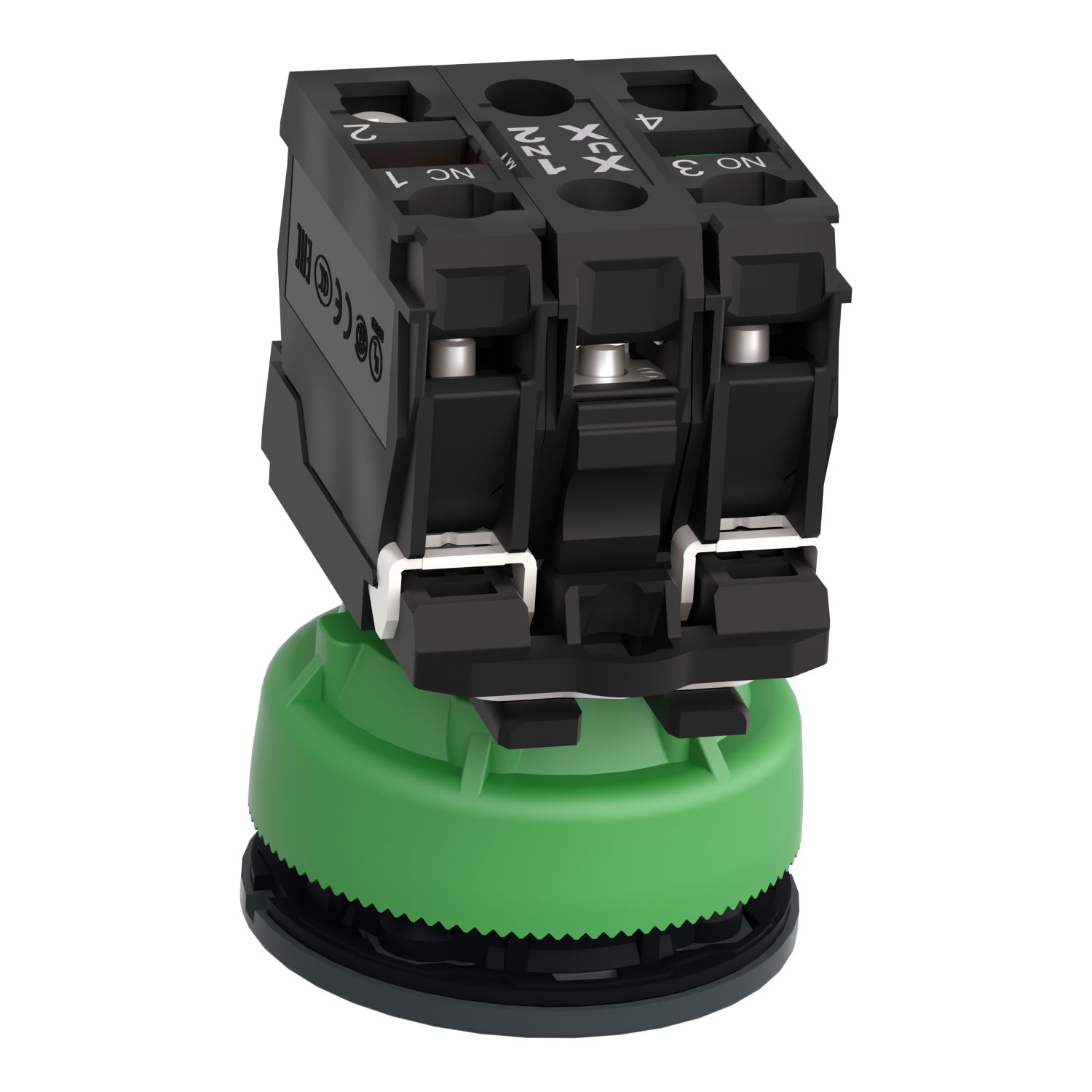 Illuminated push button, Harmony XB5,  plastic, red, 30mm, universal LED, 1NO + 1NC, 24V AC DC – Image 5 of 10