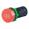 Harmony XB5, Illuminated buzzer, plastic, red, Ø22, continuous or intermittent tone, 110...120 V AC