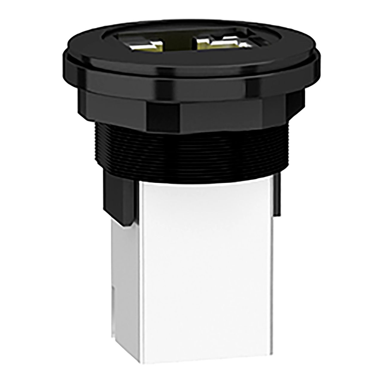 Panel mounted RJ45 port, plastic, Ø22, for ethernet interface, RJ45 jack – Image 3 of 10