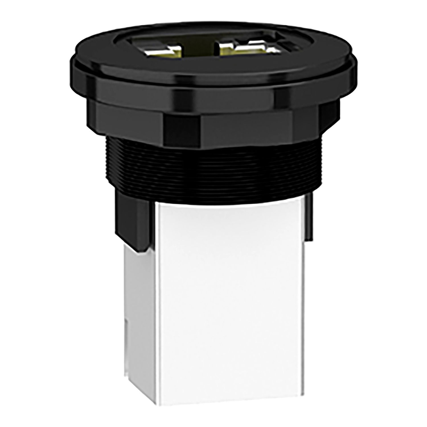 Panel mounted RJ45 port, plastic, Ø22, for ethernet interface, RJ45 jack – Image 3 of 10
