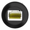 Panel mounted RJ45 port, plastic, Ø22, for ethernet interface, RJ45 jack