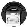 Panel mounted RJ45 port, plastic, Ø22, for ethernet interface, RJ45 jack