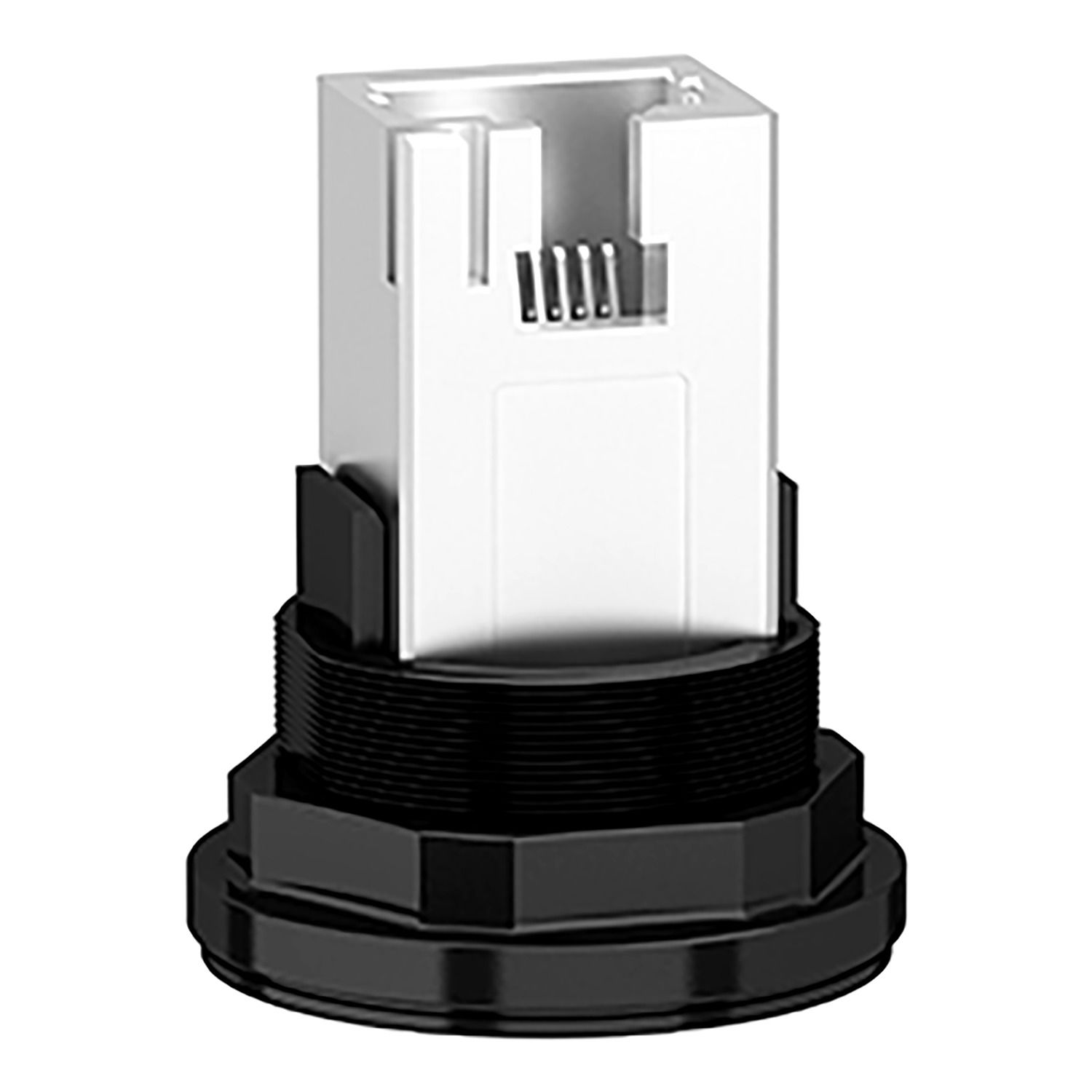 Panel mounted RJ45 port, plastic, Ø22, for ethernet interface, RJ45 jack – Image 5 of 10