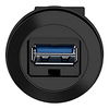 Panel mounted USB 3.0 port, plastic, Ø22, for USB interface jack type A