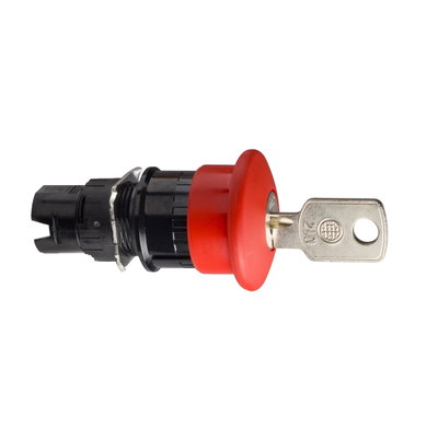 Red Ø30 Emergency stop pushbutton head Ø16 trigger and latching key release