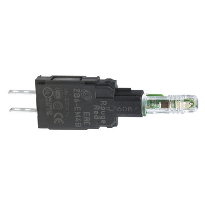 Red light block with body/fixing collar with integral LED 230...240V