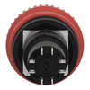Complete non illuminated mushroom head push button, Harmony XB6E, Ø 16 mm Emergency stop, Ø 32 mm turn/pull to release, 2NC