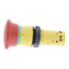 Monolithic emergency stop, plastic, red mushroom Ø40, Ø22, latching turn to release, 1 NO + 1 NC