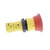 Monolithic emergency stop, plastic, red mushroom Ø40, Ø22, latching push-pull, 1 NO + 1 NC