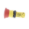 Monolithic emergency stop, plastic, red mushroom Ø40, Ø22, latching push-pull, 1 NO + 1 NC