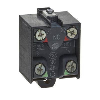 Preventa XPE, Contact block, snap action, for 1 step or 2 step foot switch, 1 NO + 1 NC