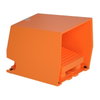 Fußschalter, Harmony XPE, einfach, Metall, orange, 1-stufig, 1Ö+1S, IP66, mit Schutzhaube