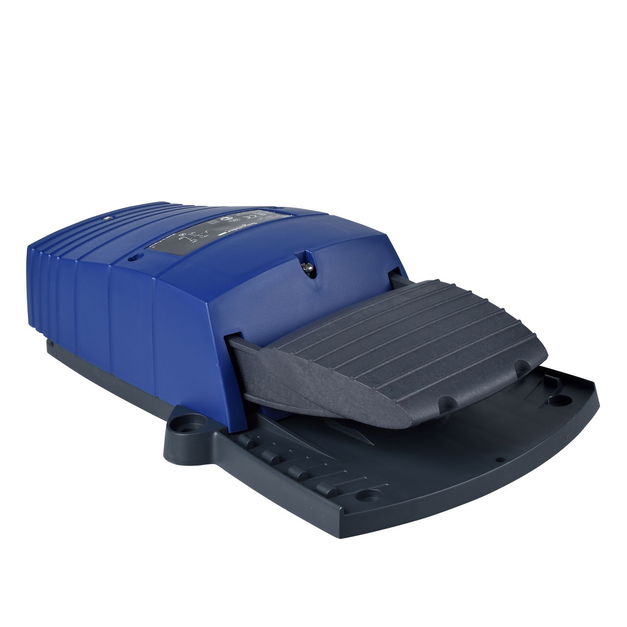 Foot switch, Harmony XPE, single IP66, without cover, plastic, blue, 2 NC + 2 NO