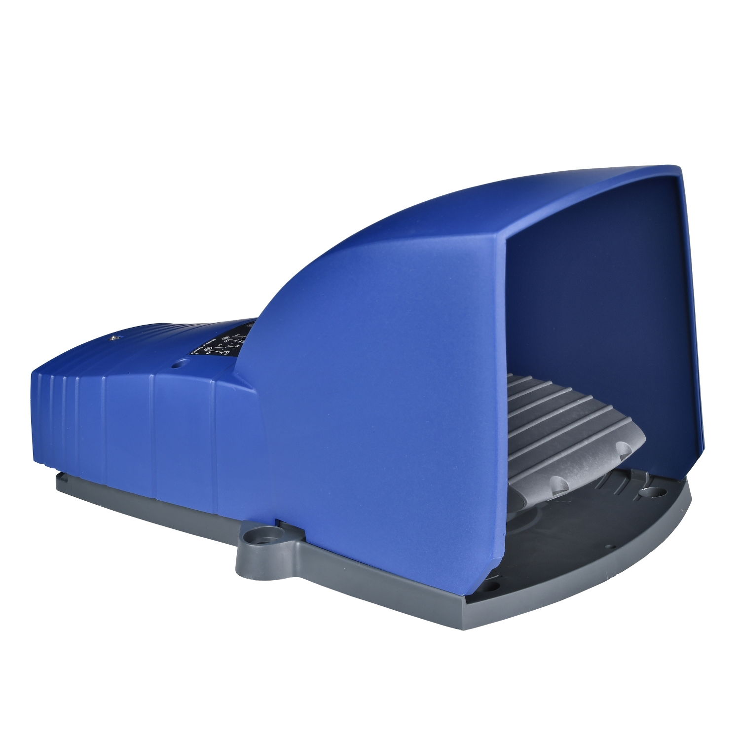 Preventa XPE, Single foot switch, plastic, blue, with cover, 2 NO + 2 NC