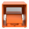 Fußschalter, Harmony XPE, einfach, Metall, orange, 1-stufig, 2Ö+2S, IP66, mit Schutzhaube, mit Verriegelung