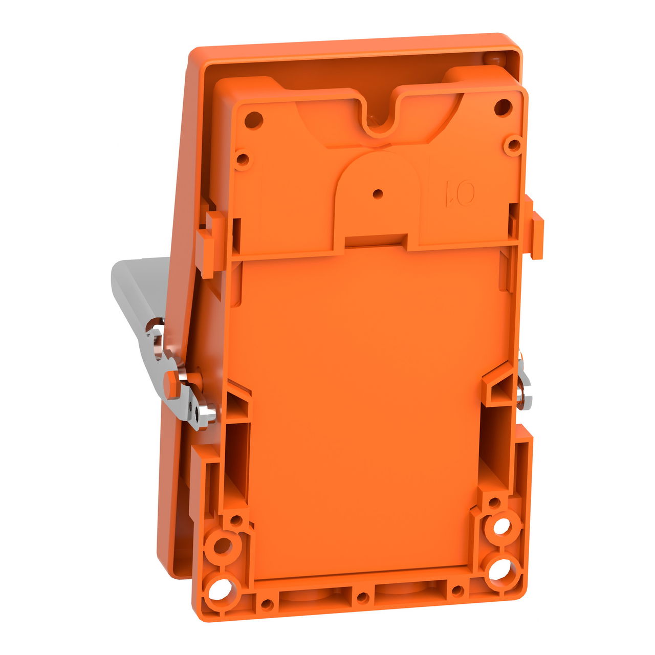 Preventa XPE, Single foot switch, metal, orange, without cover, trigger mechanism, 1 NO + 1 NC – Image 3 of 9