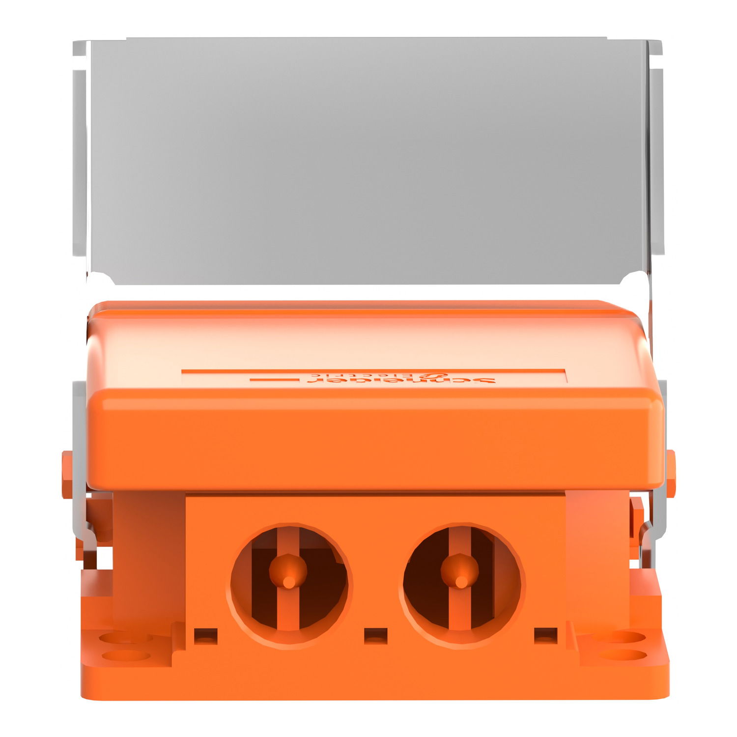 Preventa XPE, Single foot switch, metal, orange, without cover, trigger mechanism, 1 NO + 1 NC – Image 2 of 9