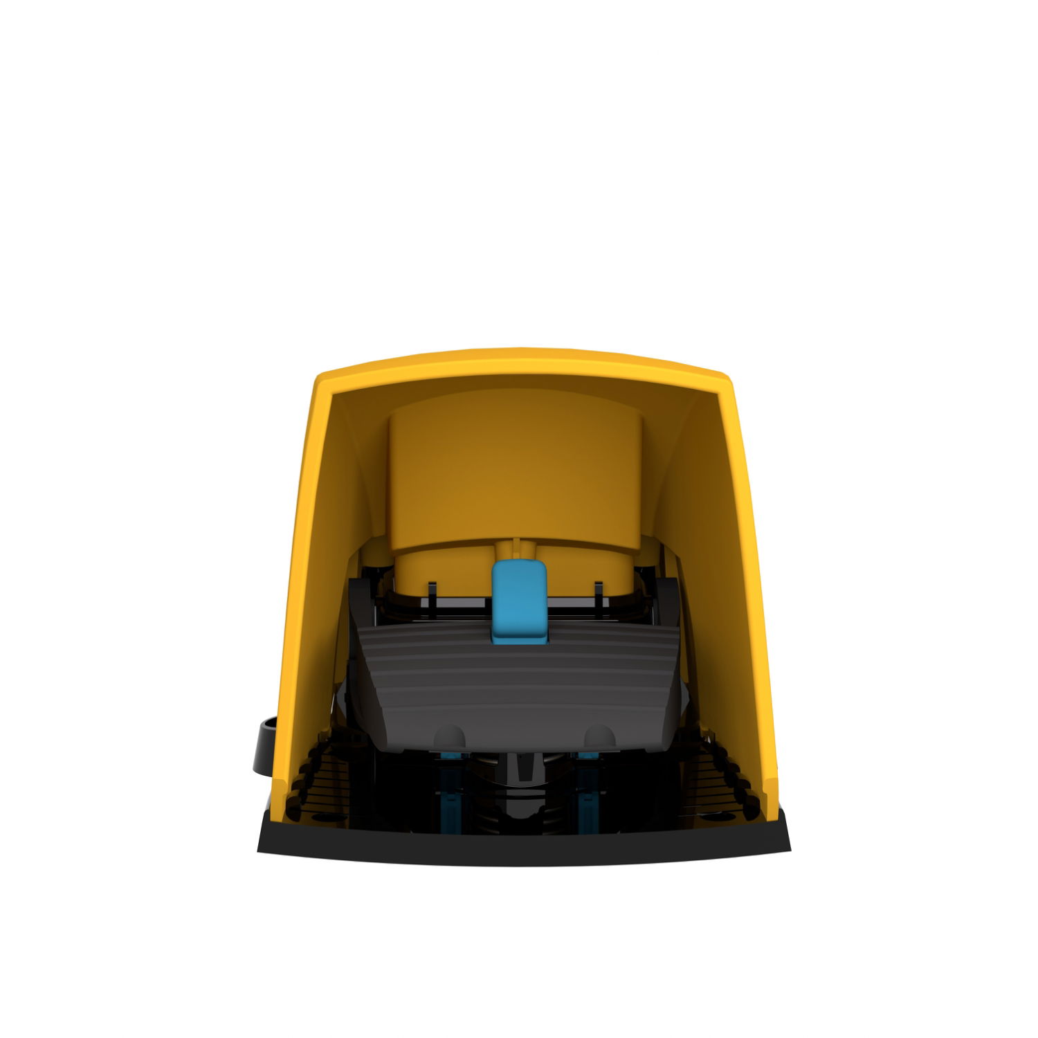 Preventa XPE, Single foot switch, plastic, yellow, with cover, 1 NO + 1 NC – Image 4 of 8