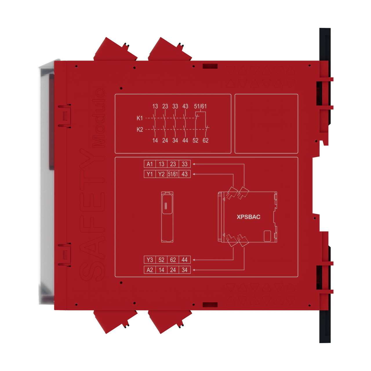 Estop or guard ,Harmony XPS, connected to supply terminals 24 V AC/DC , no inputs, spring – Image 7 of 7