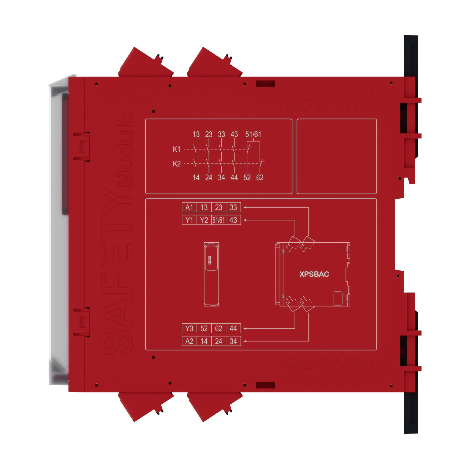 Estop or guard ,Harmony XPS, connected to supply terminals 24 V AC/DC , no inputs, spring – Image 7 of 7